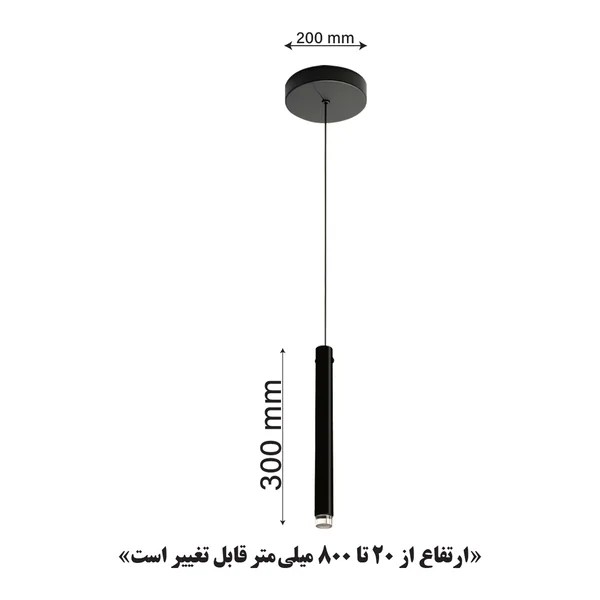 چراغ استوانه ای اویز کد 806 - تصویر 2